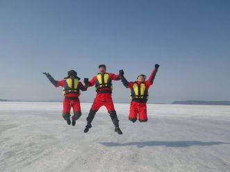 【WAO！小川原湖でアイスカヤック＆アイスウォーク（2月6日）】写真